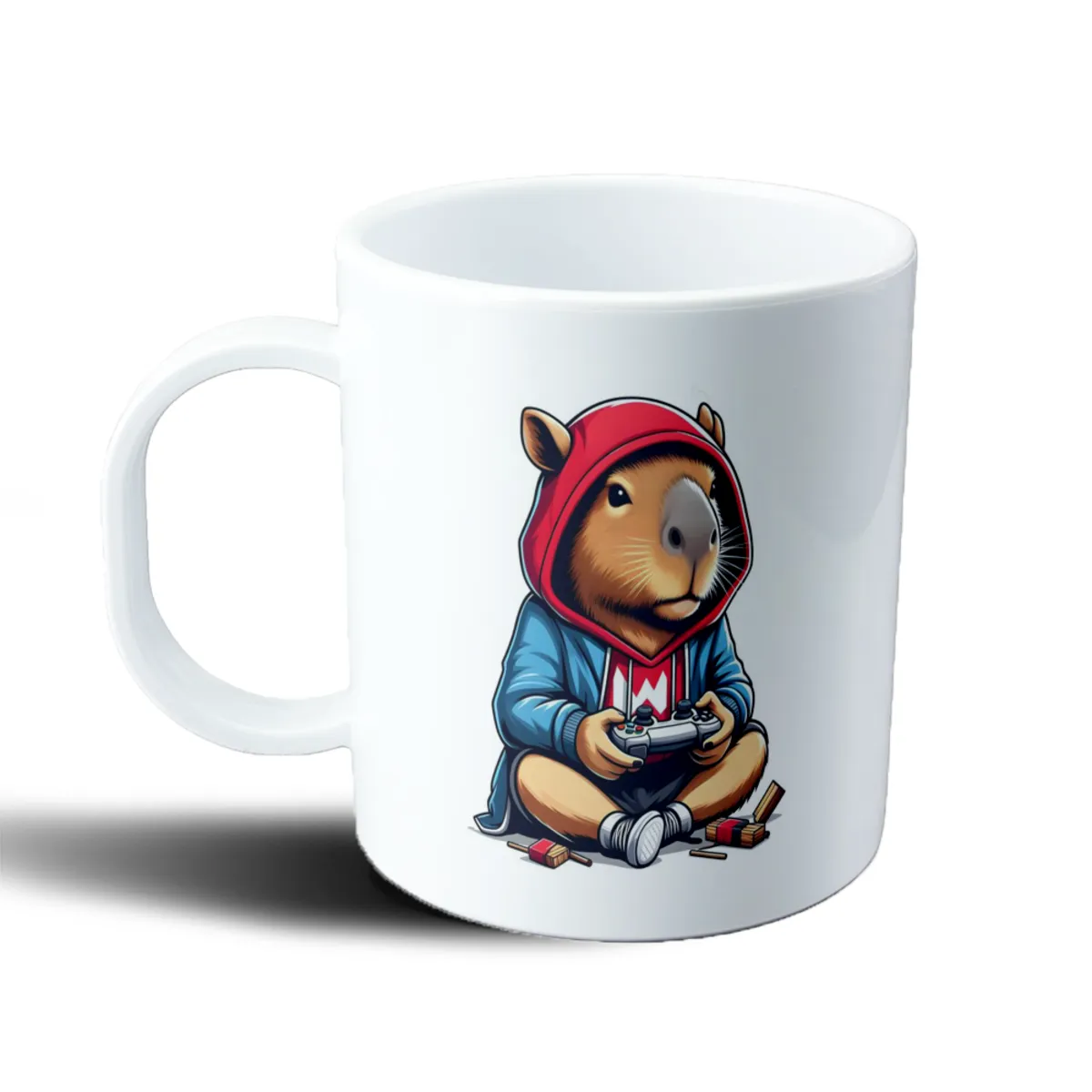 Taza de Plástico Carpincho Gamer con Buzo y Joystick - vista 2