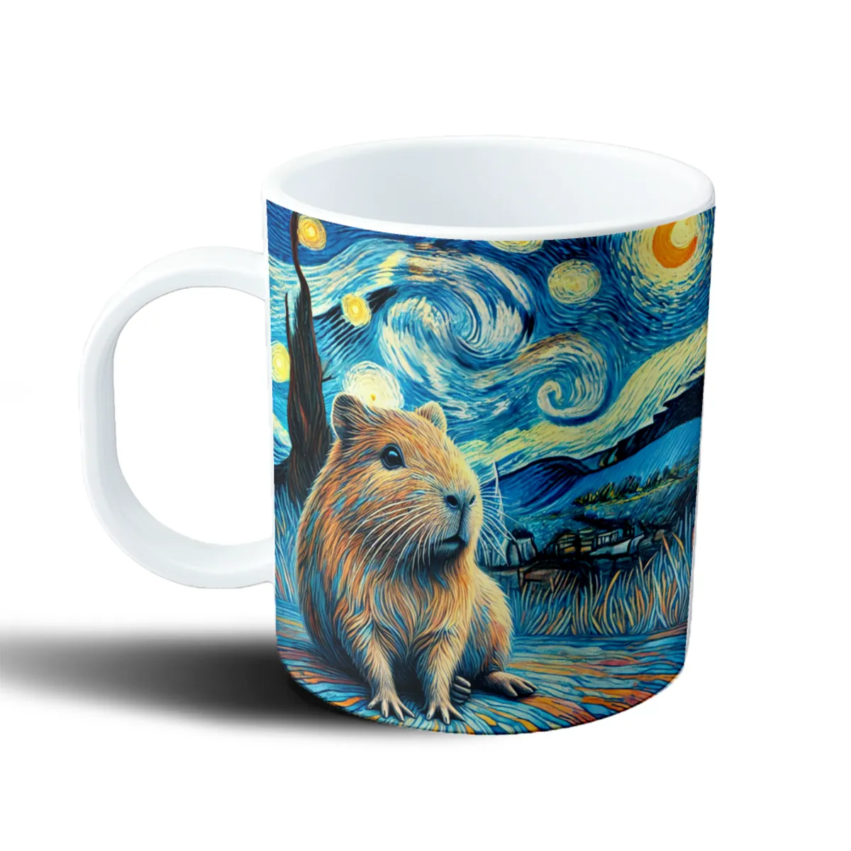 Taza de Plástico Carpincho La Noche Estrellada - vista 2