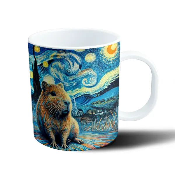 Taza de Plástico Carpincho La Noche Estrellada