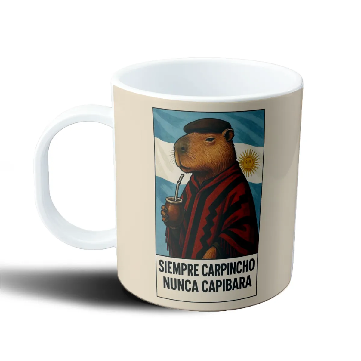 Taza de Plástico Carpincho Argento Siempre Carpincho Nunca Capibara - vista 2