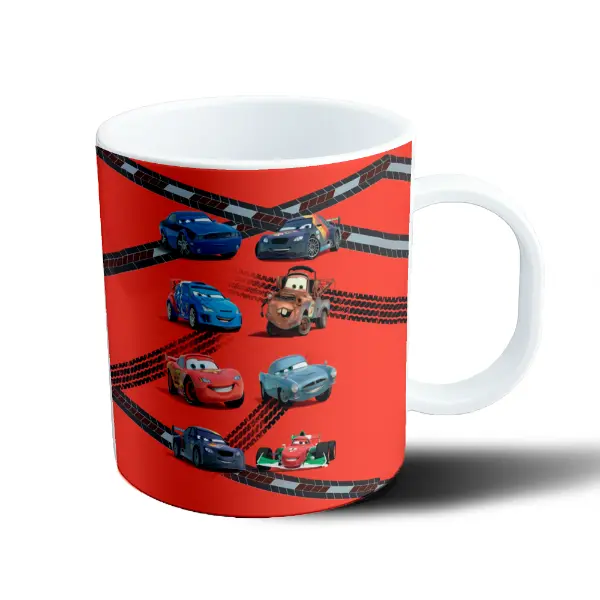 Taza de Plástico Cars Rayo McQueen y Personajes en Pista