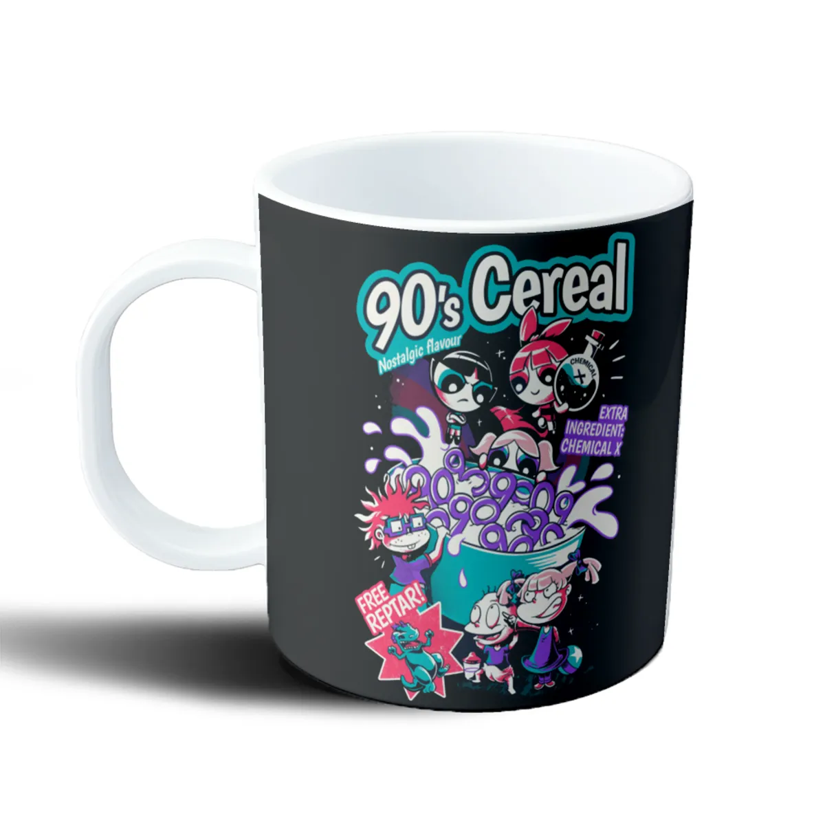 Taza de Plástico 90's Cereal Chicas Superpoderosas y Rugrats - vista 2
