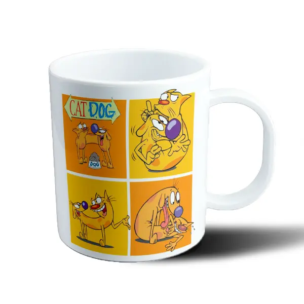 Taza de Plástico CatDog Cuadros Pop Art