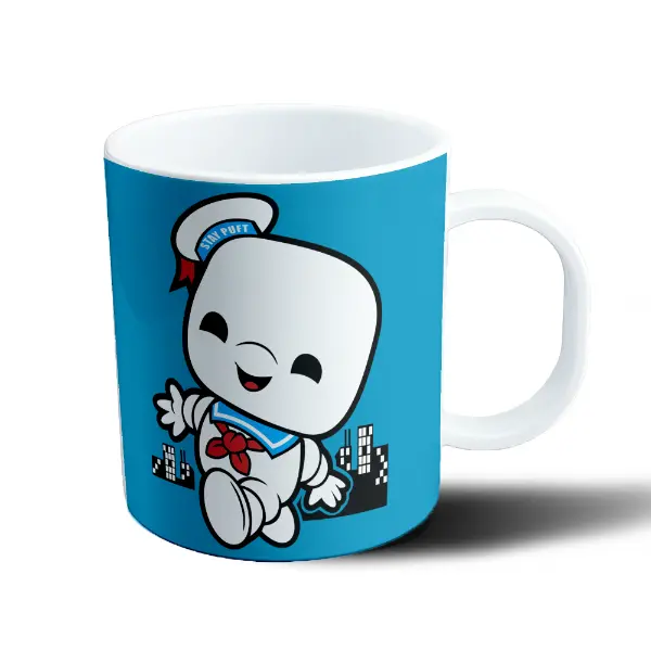 Taza de Plástico Cazafantasmas Stay Puft Marshmallow Kawaii