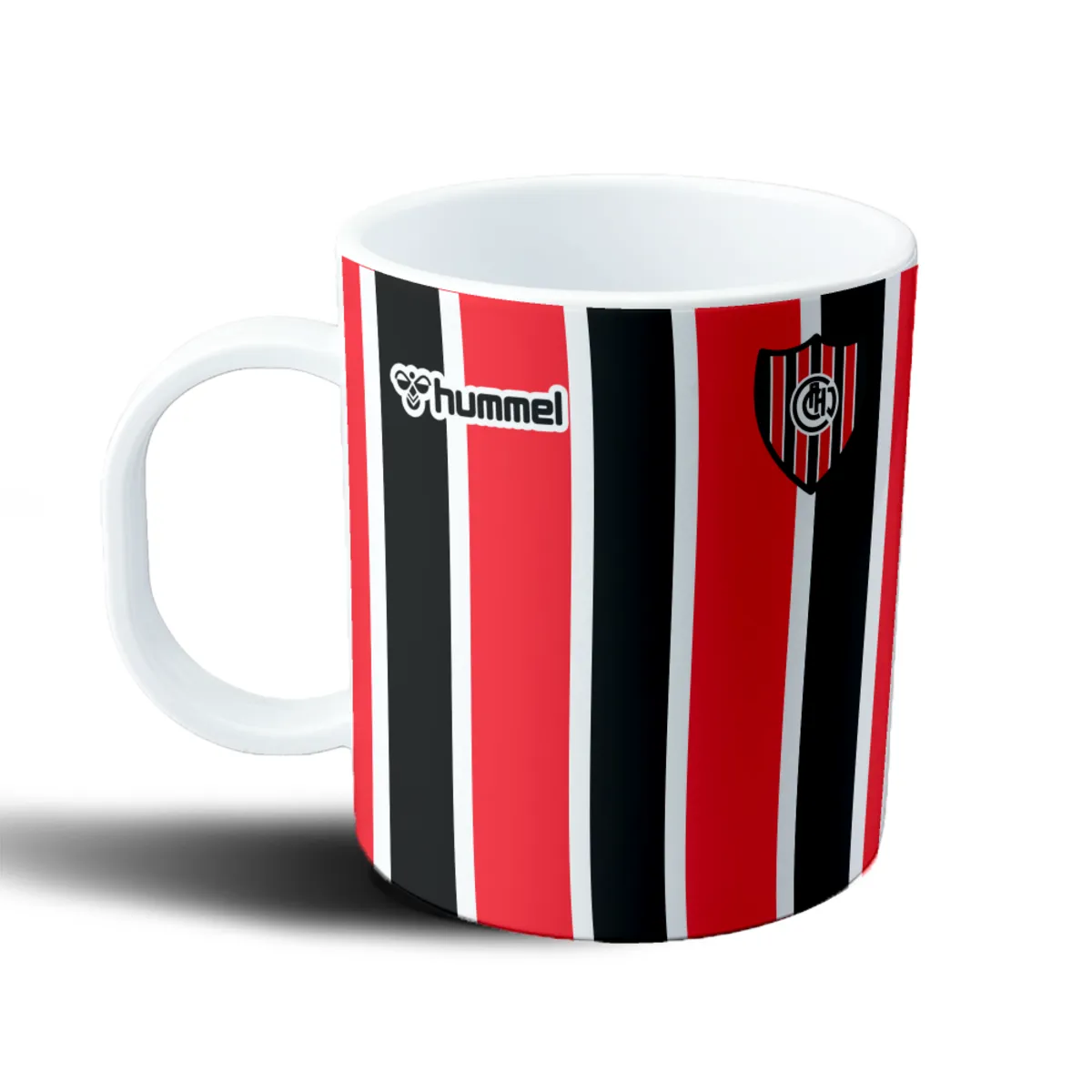 Taza de Plástico Chacarita Juniors Camiseta Rayada Hummel - vista 2