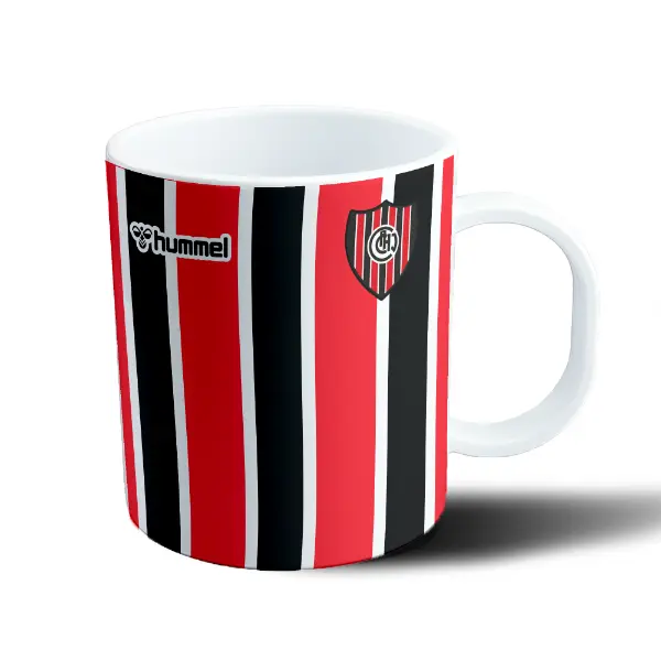 Taza de Plástico Chacarita Juniors Camiseta Rayada Hummel