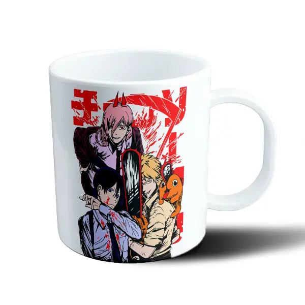 Taza de Plástico Chainsaw Man Makima Denji Power Pochita
