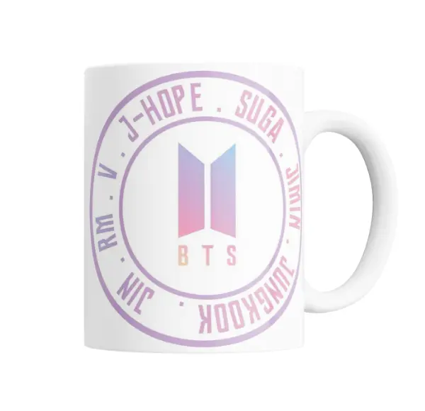Taza de Cerámica BTS Logo Integrantes Círculo