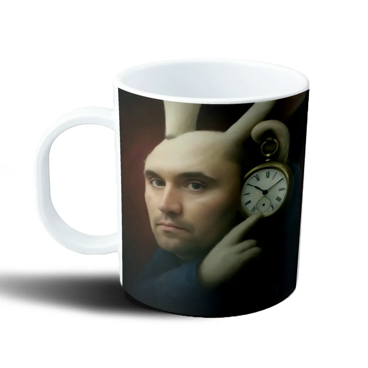 Taza de Plástico Charlie Kirk Conejo Blanco y Reloj de Bolsillo - vista 2
