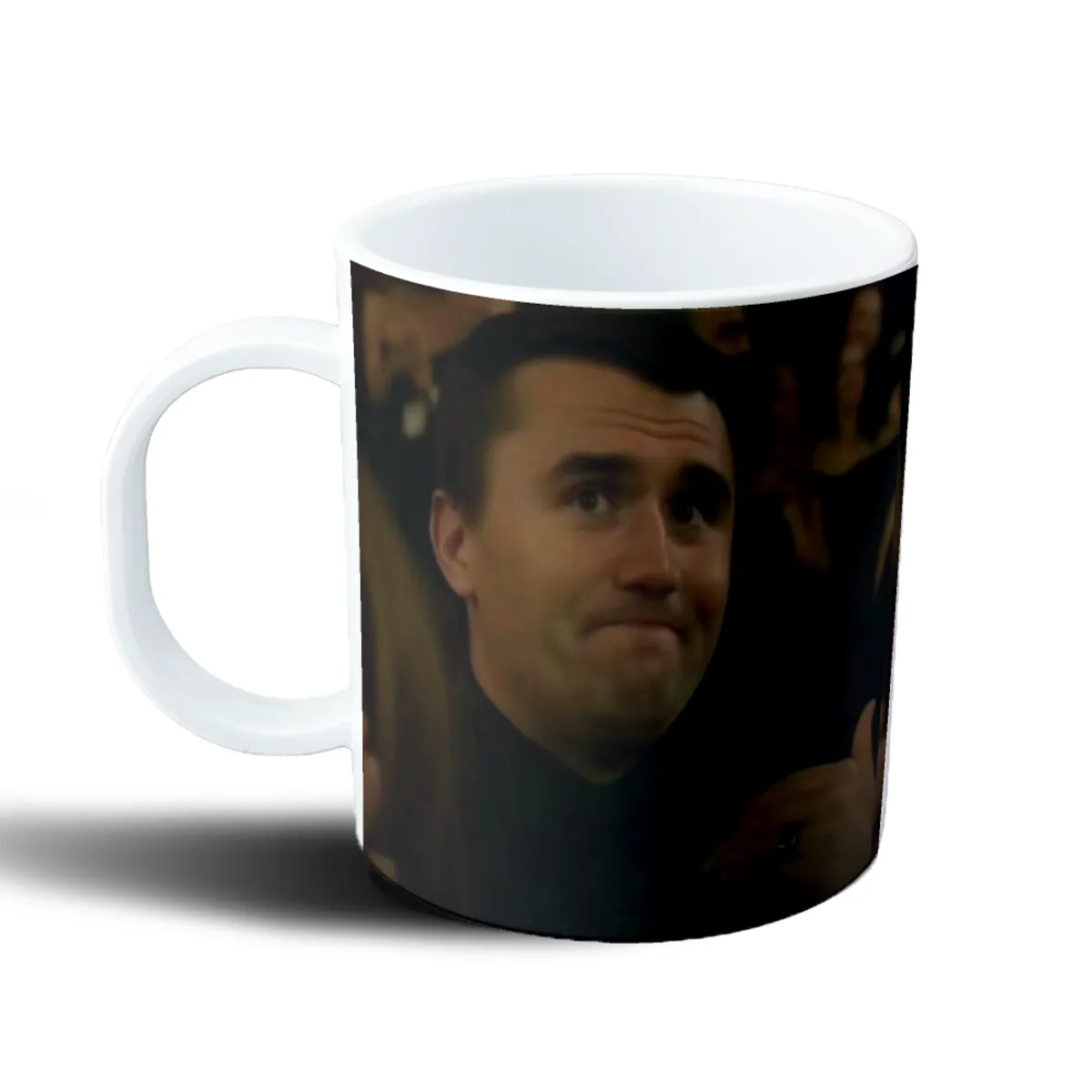 Taza de Plástico Charlie Kirk Meme Mueca - vista 2