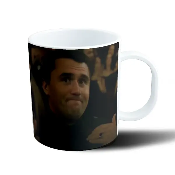 Taza de Plástico Charlie Kirk Meme Mueca