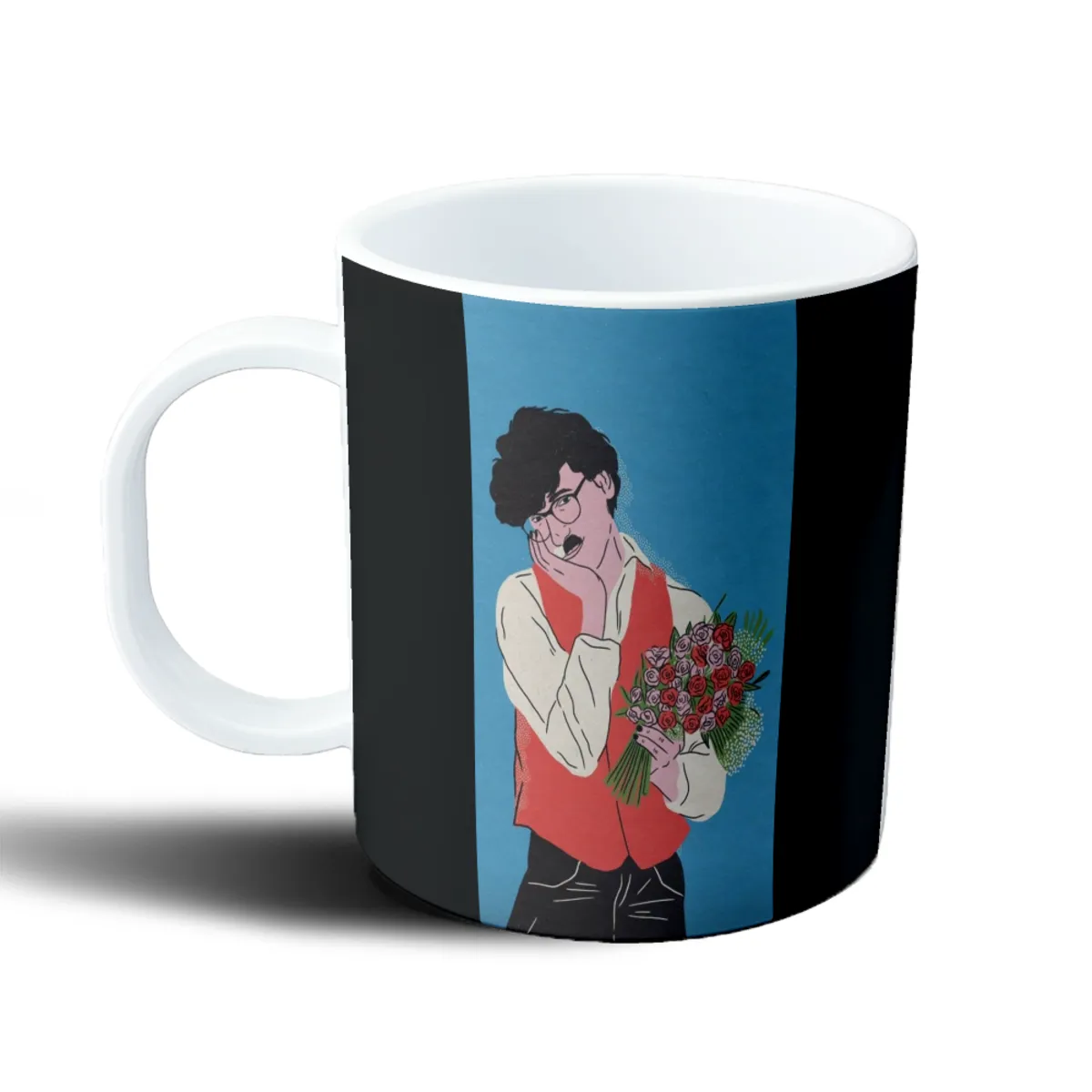 Taza de Plástico Charly García Ramo de Rosas - vista 2