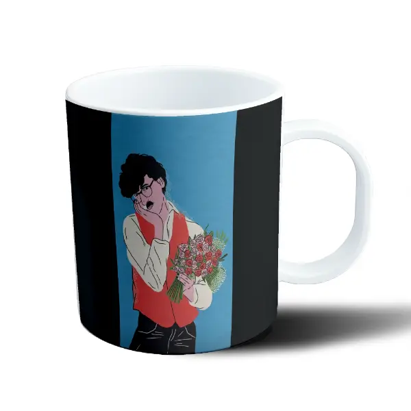 Taza de Plástico Charly García Ramo de Rosas