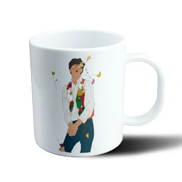 Taza de Plástico Charly Garcia Chaleco Floral