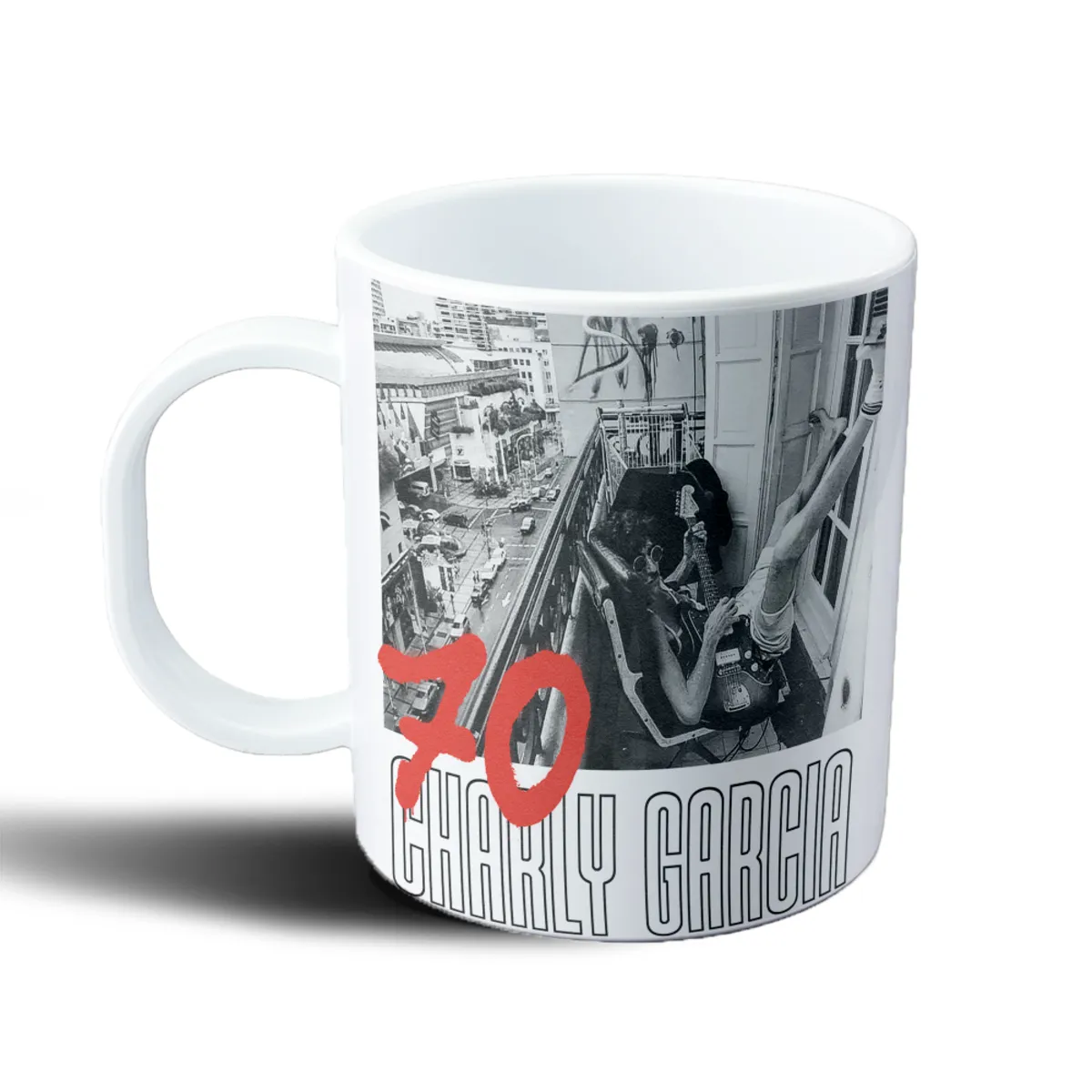Taza de Plástico Charly Garcia 70 Guitarra en el Balcón - vista 2