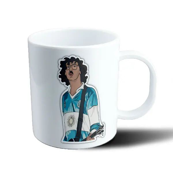 Taza de Plástico Charly García Camiseta Argentina Guitarra