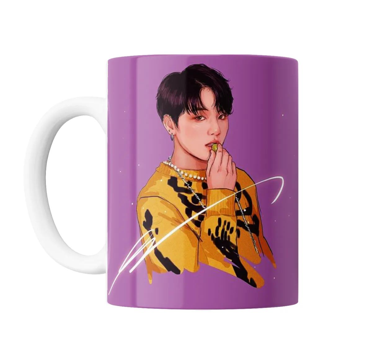 Taza de Cerámica BTS Suéter Amarillo Collar de Perlas - vista 2