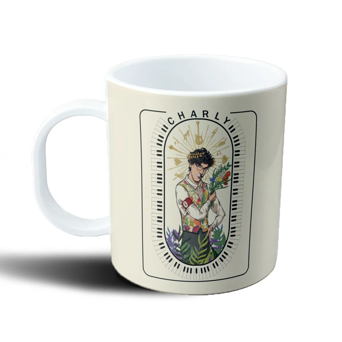 Taza de Plástico Charly Garcia El que no salta es un inglés - vista 2