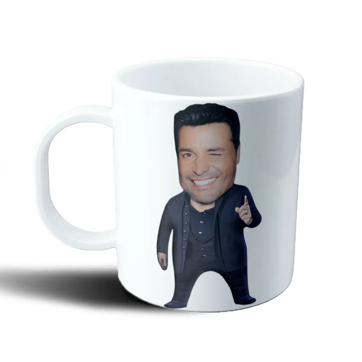 Taza de Plástico Chayanne Caricatura Guiño - vista 2