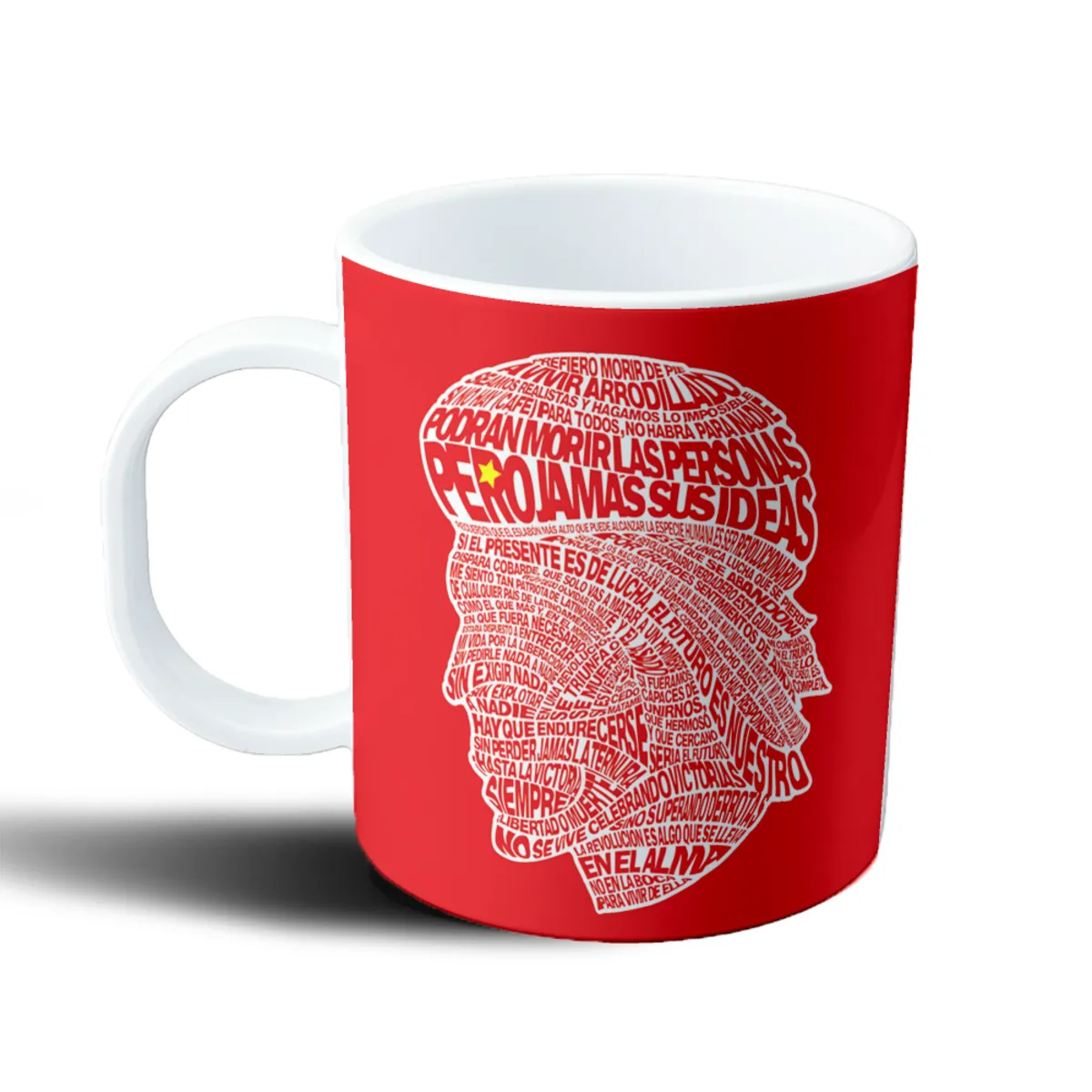 Taza de Plástico Che Guevara Frases Rojo - vista 2