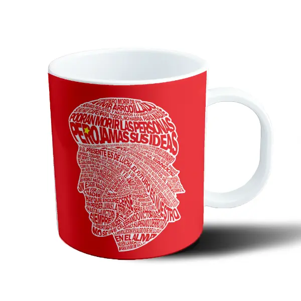Taza de Plástico Che Guevara Frases Rojo