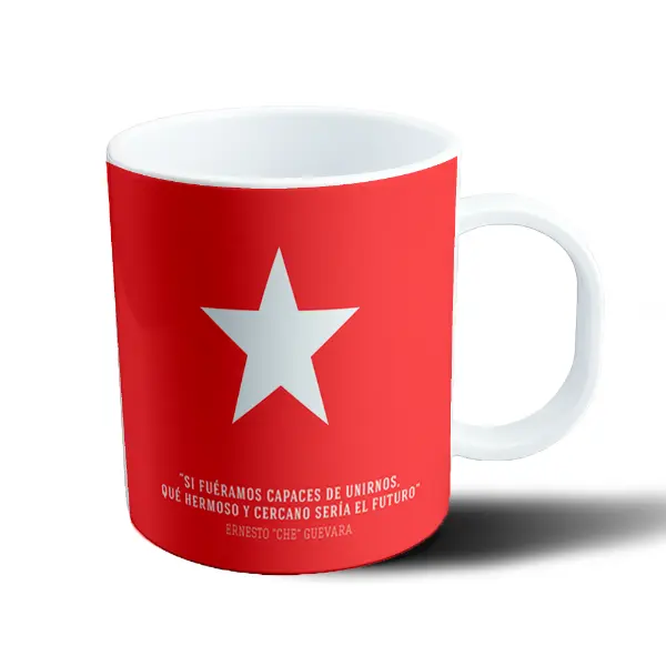 Taza de Plástico Che Guevara Estrella Roja Frase