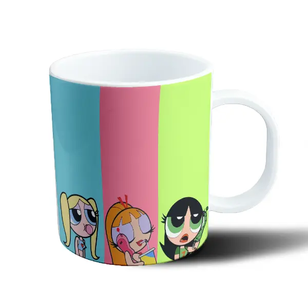 Taza de Plástico Chicas Superpoderosas Burbuja Flor Bellota
