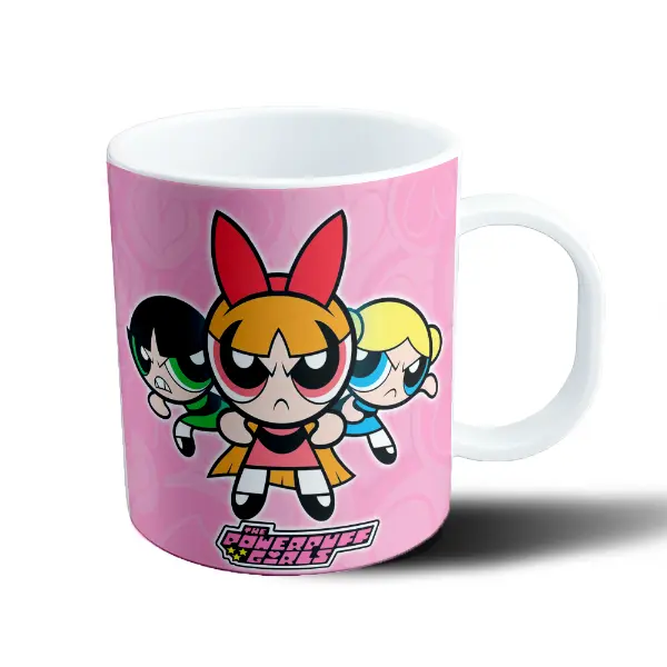 Taza de Plástico Chicas Superpoderosas Burbuja Bombón Flor