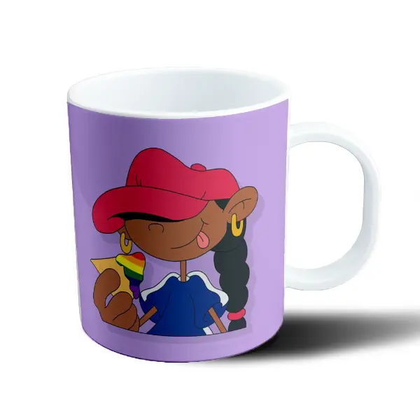 Taza de Plástico Chicos del Barrio Chica Numero 5