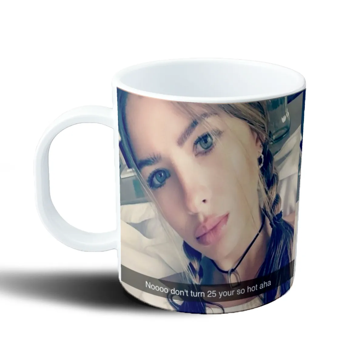 Taza de Plástico China Suarez Meme Noooo don't turn 25 - vista 2