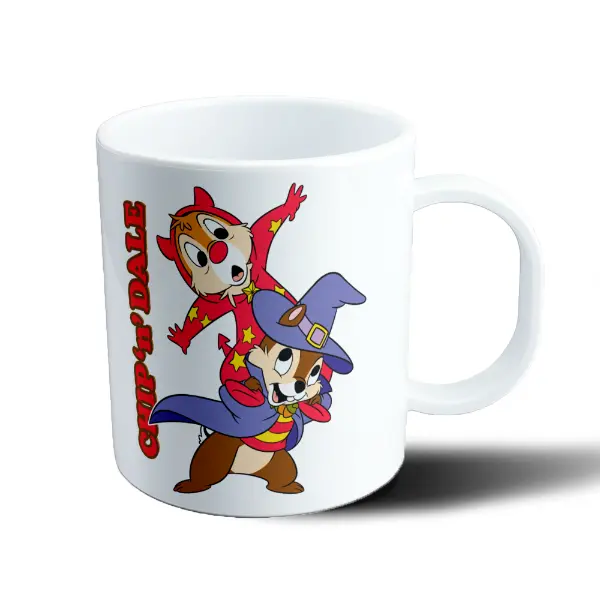 Taza de Plástico Chip y Dale Mago y Diablo