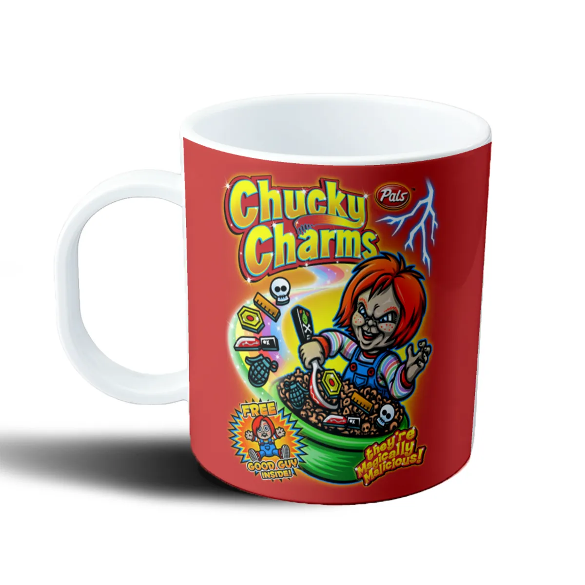 Taza de Plástico Chucky Charms Cereal Parodia - vista 2