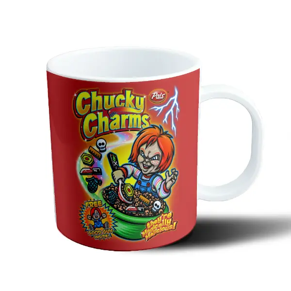 Taza de Plástico Chucky Charms Cereal Parodia