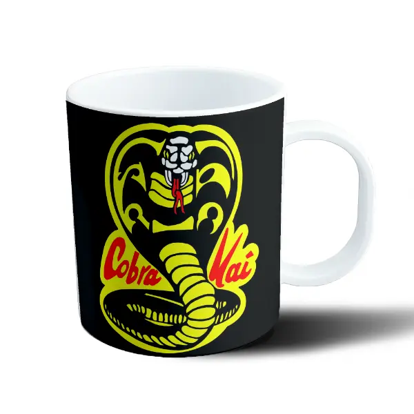 Taza de Plástico Cobra Kai Logo Cobra Dorada