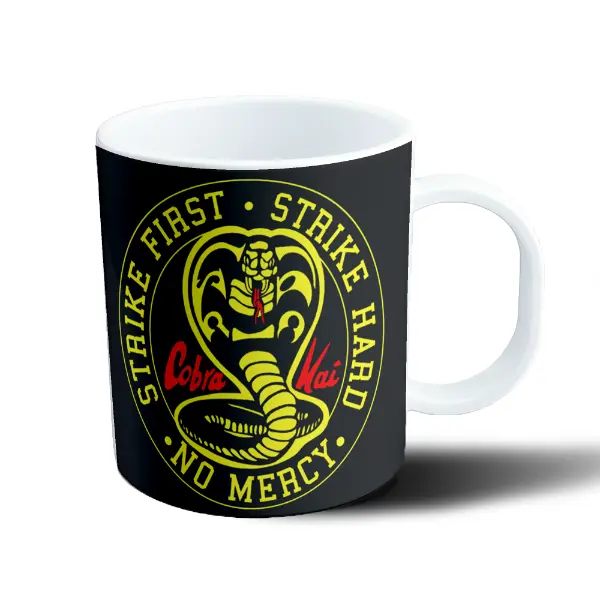 Taza de Plástico Cobra Kai Strike First Strike Hard No Mercy