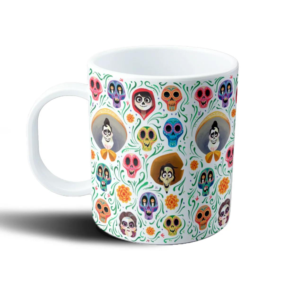 Taza de Plástico Coco Calaveras y Personajes Día de Muertos - vista 2