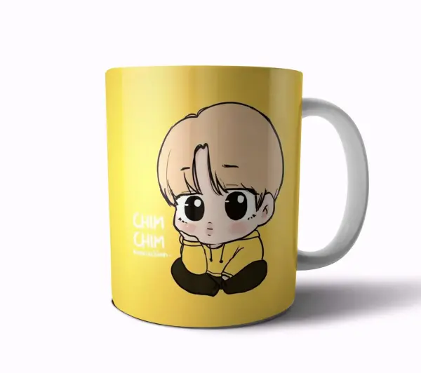 Taza de Cerámica BTS Chim Chim Chibi Buzo Amarillo