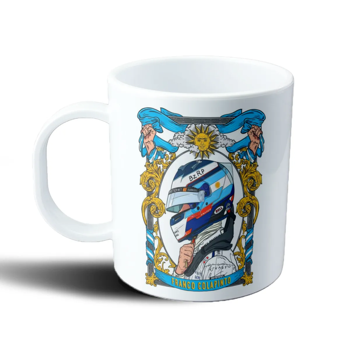 Taza de Plástico Franco Colapinto Casco Argentina - vista 2
