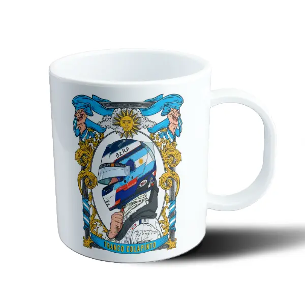 Taza de Plástico Franco Colapinto Casco Argentina