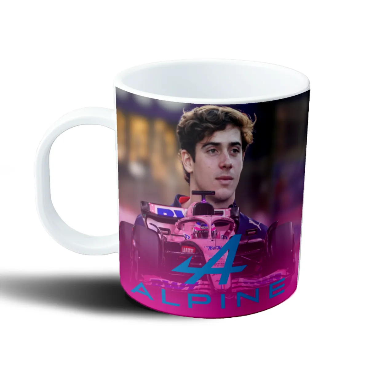 Taza de Plástico Colapinto Alpine F1 Auto Rosa - vista 2