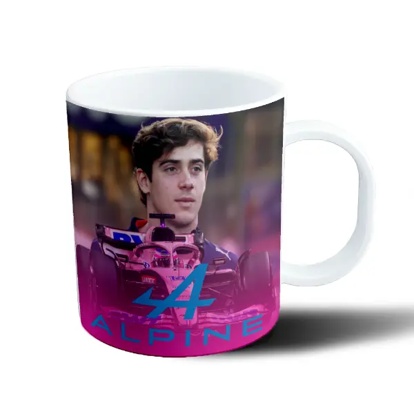 Taza de Plástico Colapinto Alpine F1 Auto Rosa