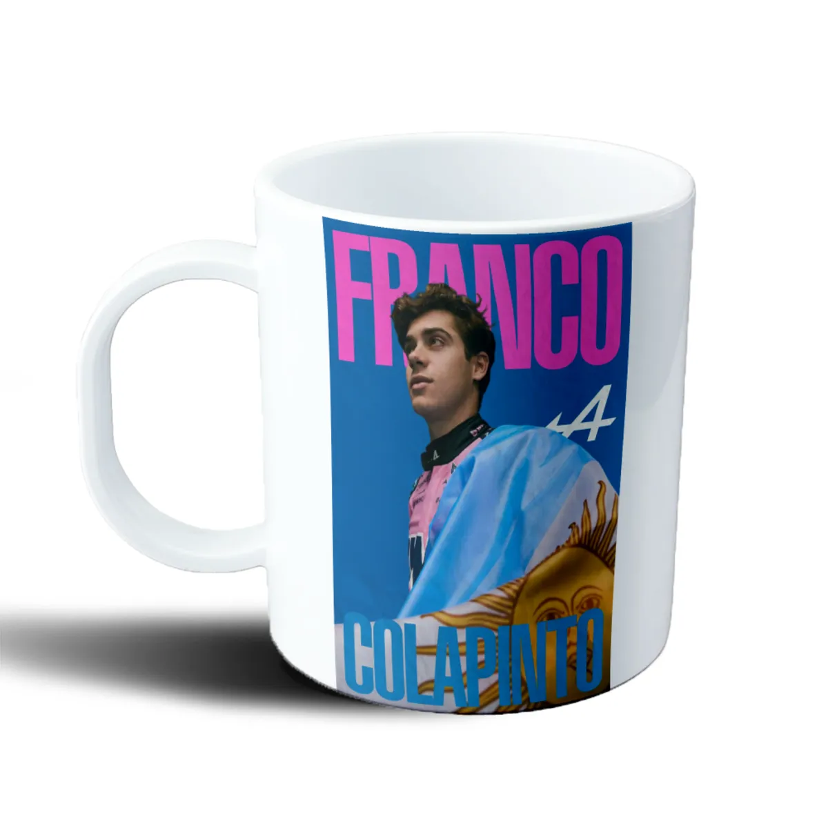 Taza de Plástico Franco Colapinto Bandera Argentina - vista 2