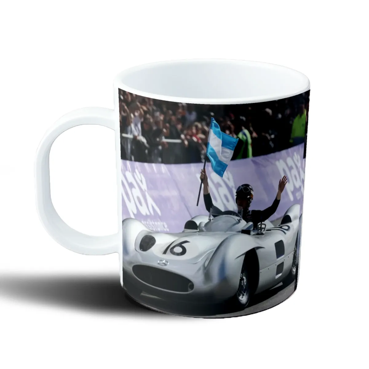 Taza de Plástico Colapinto Bandera Argentina Auto Plateado - vista 2