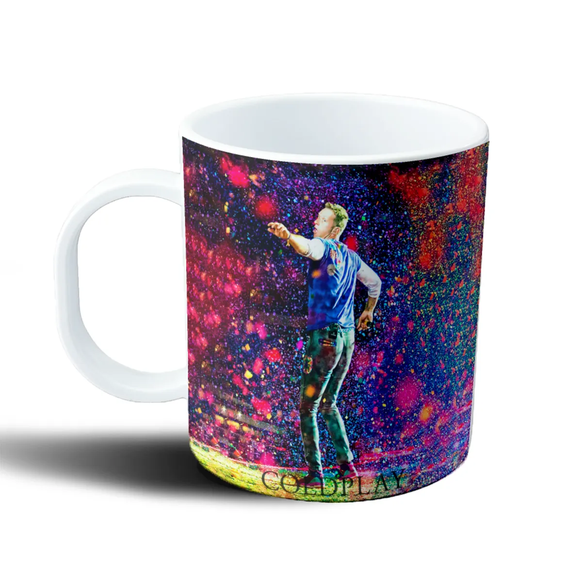 Taza de Plástico Coldplay Concierto Confeti Colores - vista 2