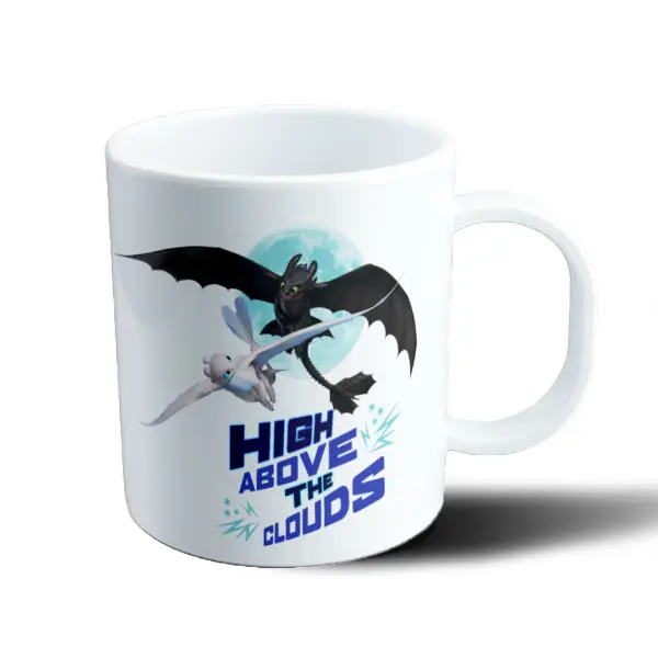 Taza de Plástico Como Entrenar a tu Dragón Chimuelo y Luz Nocturna High Above the Clouds