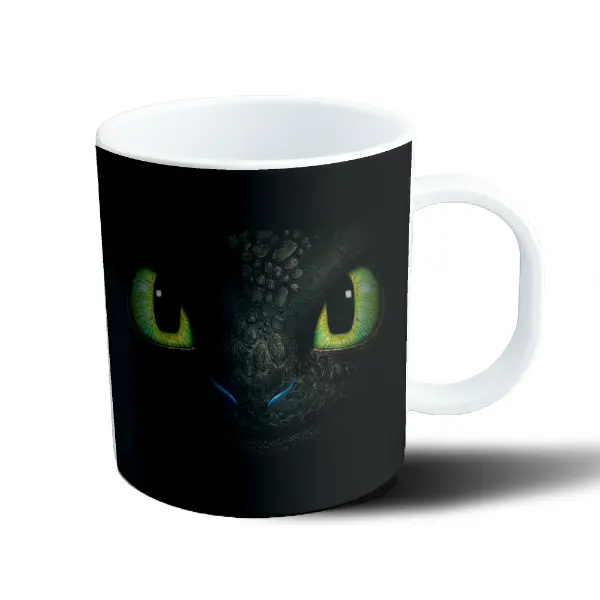 Taza de Plástico Como entrenar a tu Dragon Chimuelo Ojos Verdes