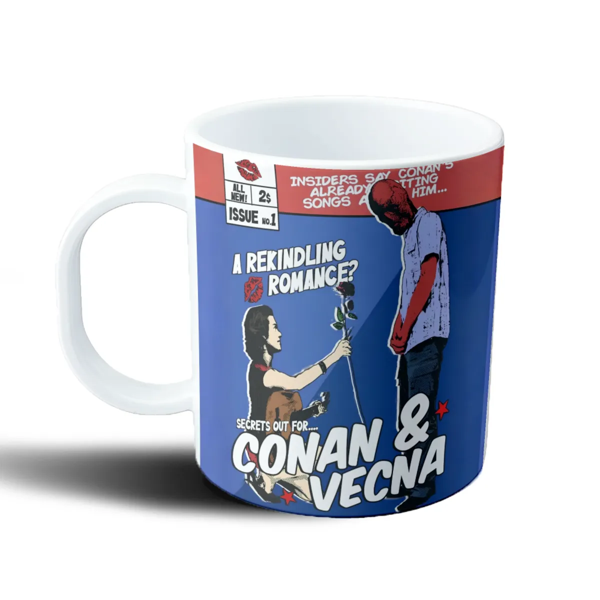 Taza de Plástico Conan Gray y Vecna Romance Cómic - vista 2