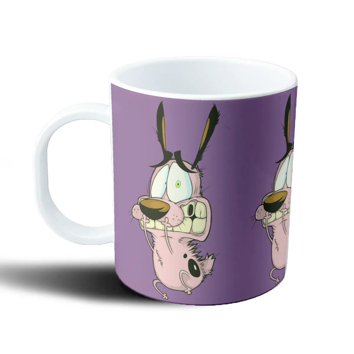 Taza de Plástico Coraje El Perro Cobarde Asustado - vista 2