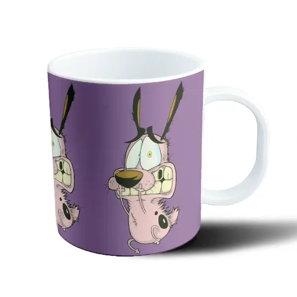Taza de Plástico Coraje El Perro Cobarde Asustado