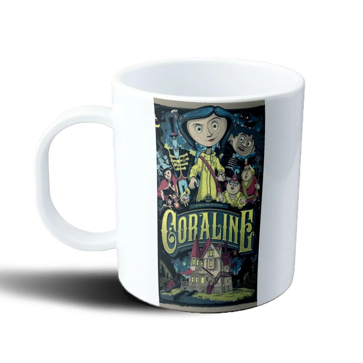 Taza de Plástico Coraline Película Poster Personajes - vista 2